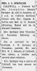Obituary of Josephine Lydia Sebesta Springer