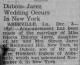 Marriage Announcement of Leroy Burton Dubois and Gloria Delores Jarez