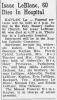 Obituary of Isaac LeBlanc