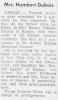 Obituary of Alice LeBlanc Dubois Obituary of Alice LeBlanc Dubois