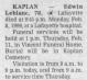Death Notice of Edwin C. LeBlanc Death Notice of Edwin C. LeBlanc