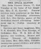 Obituary of Cordelia 'Delia' Vincent Alston