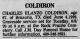 Death Notice of Charles Elanzo 'Chuck' Coldiron