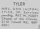 Death Notice of Alpha Eudeene Coldiron Tyler