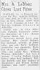 Obituary of Evelena Buford LeBlanc