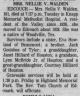 Obituary of Nellie Viola Goolsbee Walden