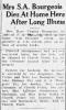 Obituary of Mary Virginia Miller Bourgeois