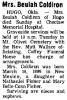 Obituary of Beulah Eva Fisher Coldiron