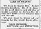Card of Thanks - Ivy Marie Boudreaux Richard