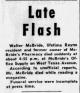 Death Notice of Walter Joseph McBride Death Notice of Walter Joseph McBride