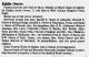 Obituary of Eddies Archie Owers
