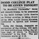 Dodd College Play To Be Given Tonight