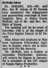 Engagement Announcement of Henry Grady McMath, Jr. and Sara Frances Adcox McMath