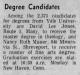 Degree Candidates - Nancy Ruth Maurer