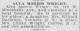 Obituary of Alva Morris Wright