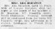 Death Notice of Ada Lillian Bumgardner Houston Death Notice of Ada Lillian Bumgardner Houston