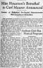 Engagement Announcement of Carl Baumgartner Maurer and Lucile Dance Houston