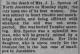 Death Notice of Hester Annie Crow Spence Death Notice of Hester Annie Crow Spence