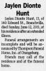 Death Notice of Jaylen Dionte 'J. Boogie' Hunt