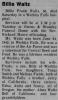 Obituary of Billie Frank Waltz
