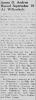Obituary of James Dallas Andrus