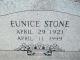 Headstone of Eunice Louise Fuller Stone