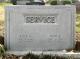 Headstone of Willie Harmon 'Red' Service and Frances Ruth Adkins Service