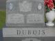 Headstone of Enus Dubois and Aline LeBlanc Dubois