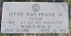 Footstone of Otto Ray Franz, Jr. Footstone of Otto Ray Franz, Jr.