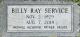Headstone of Billy Ray Service