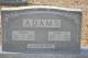 Headstone of James Prescott Adams and wife Dona Adams
