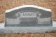 Headstone of John Quincy Adams and Willie Betty Long Adams