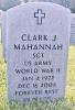 Headstone of Clark Jay Mahannah