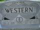 Headstone of Jimmie Douglas Western and Judy Ann Crow Western