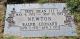 Headstone of Troy Dean Newton, III and Ralph Leonard Newton
