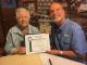 Evalise Marie 'Tiny' Frederick Rentrop and Sulphur Mayor Chris Duncan