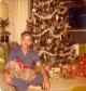 Howard John LeBlanc with dog Briggs - Christmas 1978